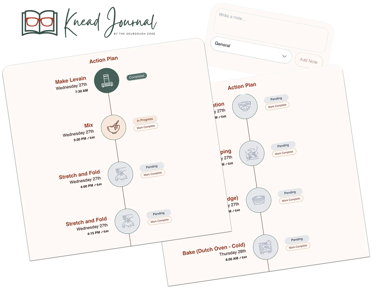 Knead Journal app screenshot